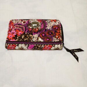 Vera Bradley Turn lock Clutch Wallet In Rosewood